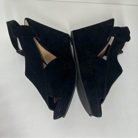 MASSINI BLACK WEDGE SANDALS SIZE 11 - Picture 5 of 11